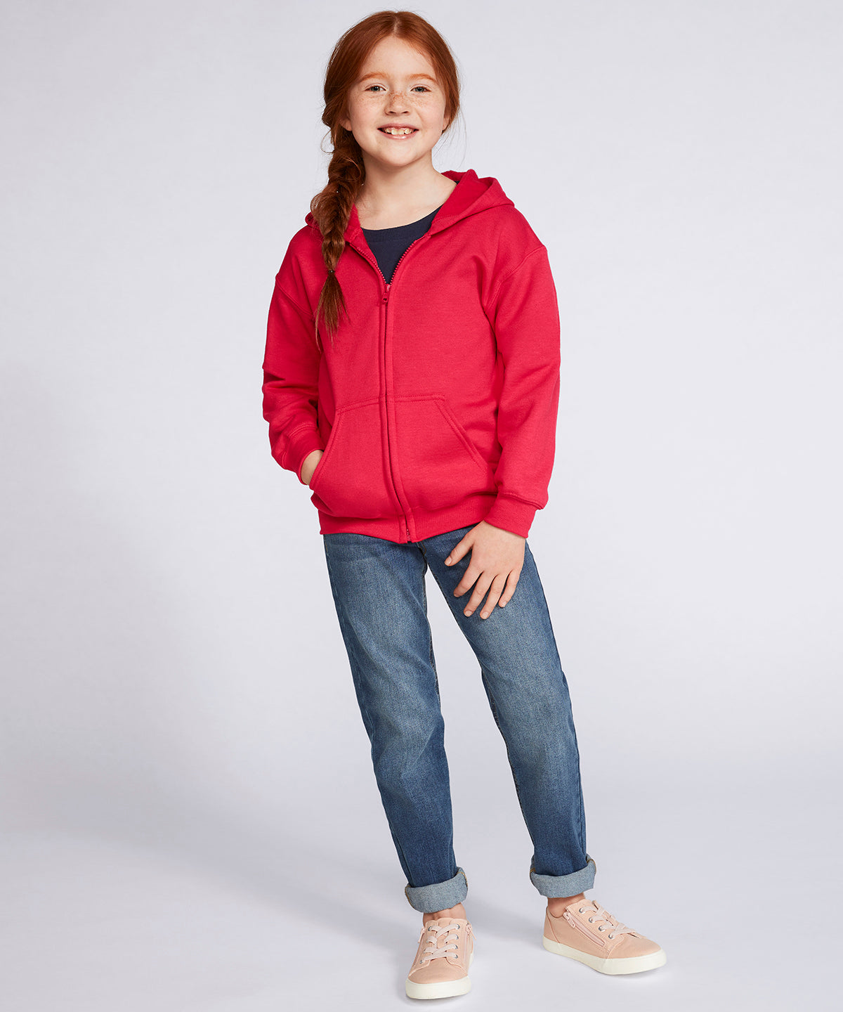Heavy Blend youth full-zip hooded sweatshirt
