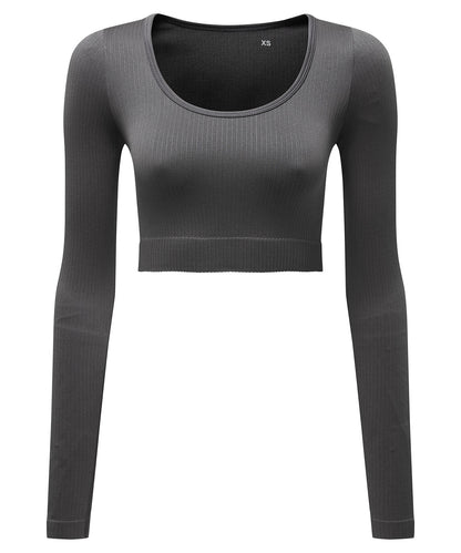 Womens TriDri ribbed seamless '3D Fit' crop top