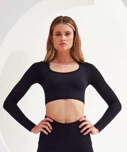 Womens TriDri ribbed seamless '3D Fit' crop top