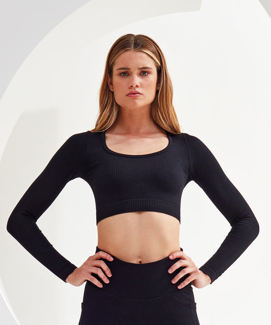 Womens TriDri ribbed seamless '3D Fit' crop top