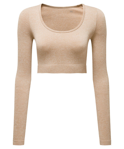 Womens TriDri ribbed seamless '3D Fit' crop top